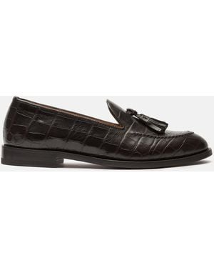 SCAROSSO Sienna Marrone Croco - Nero