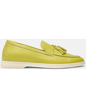 SCAROSSO Leandra Lime Loafers - Yellow