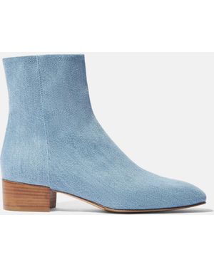 SCAROSSO Ambra Light Blue Denim Boots