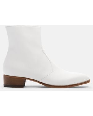 SCAROSSO Warren White Boots - Black
