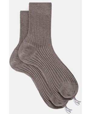 SCAROSSO Cotton Ankle Socks - Nero