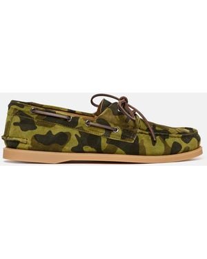 SCAROSSO Morgan Camo Veloursleder - Grün