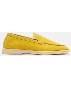SCAROSSO Ludovica Gialla Scamosciata Loafers - Yellow
