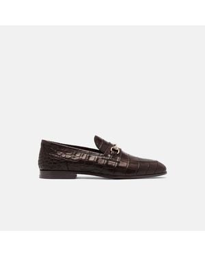 SCAROSSO Alessandro Dunkelbraun Kroko - Schwarz