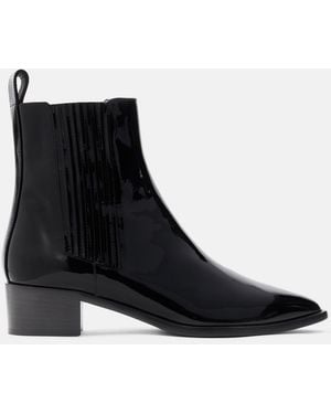 SCAROSSO Olivia Black Patent Boots