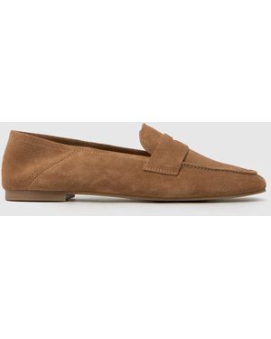 schuh Lasha Suede Loafer Flats - Brown