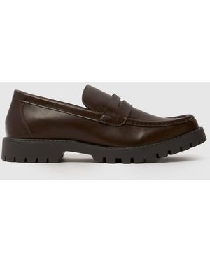 schuh Ravi Chunky Loafer Shoes - Brown