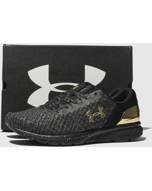 Under Armour Black & Gold Charged Escape 2 Chrome Trainers