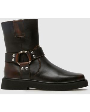 schuh Cowan Sqaure Toe Hardwear Boots - Black