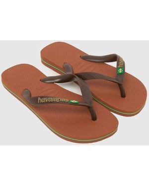 Havaianas Brasil Logo Sandals - Brown
