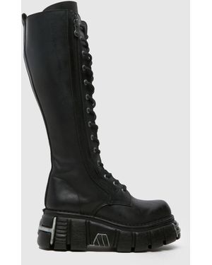 New Rock Knee High Boot Boots - Black