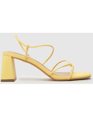 schuh Shiloh Strappy Block High Heels - Metallic