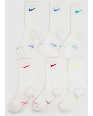 Nike Everyday Crew Socks 6Pk - White