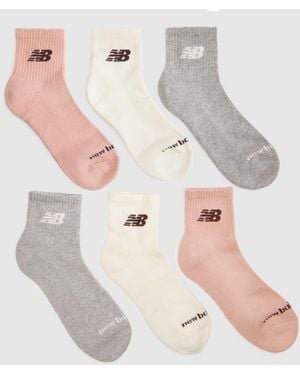 New Balance Ankle Socks 6 Pack - Grey