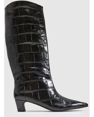 schuh Dollie Croc Pull On Boots - Black