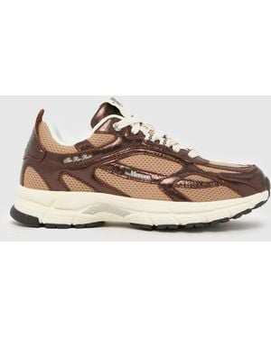 Mercer Re-Run Cracked Trainers - Brown