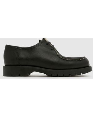Kleman Padror Flat Lace Up Shoes - Black