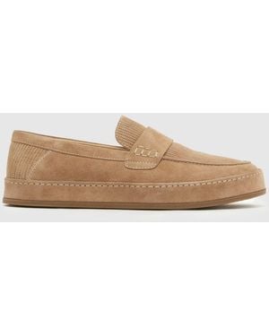schuh Racer Suede Loafer Shoes - Natural