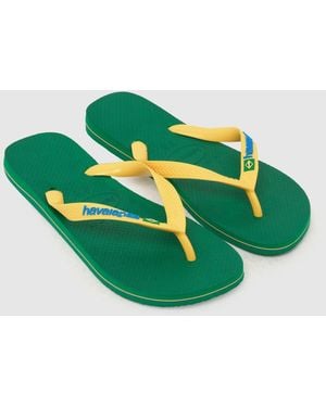Havaianas Brasil Logo Sandals - Green