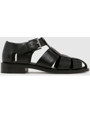 schuh Lesia Fisherman Sandals - Black