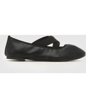 schuh Linx Strap Ballerina Flats - Black