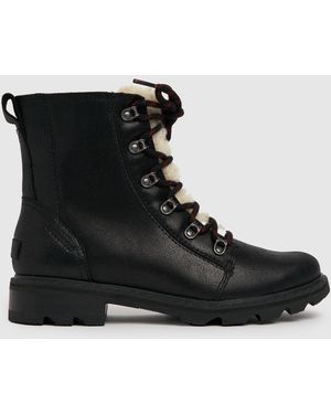 Sorel Lennox Lace Cosy Wp Boots - Black