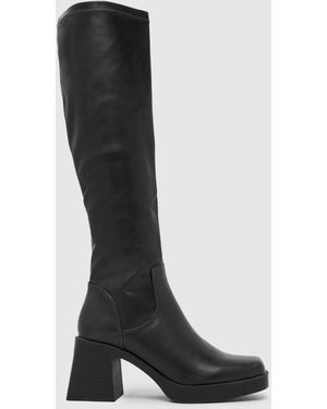 schuh Doja Platform Knee High Boots - Black