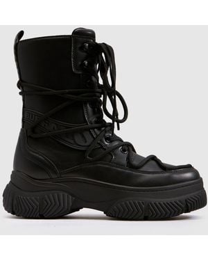Buffalo London Doozer Double Lace Boots - Black