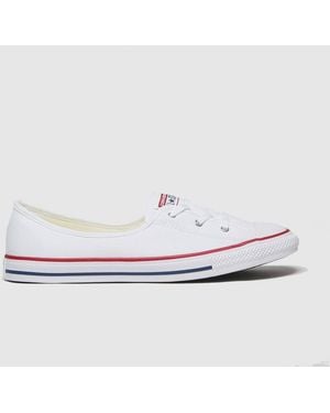 Converse All Star Ballet Lace Slip On Trainers - White