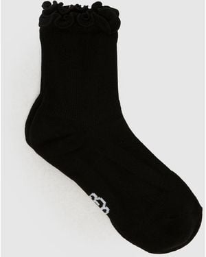 UGG Karsyn Lettuce Edge Sock - Black