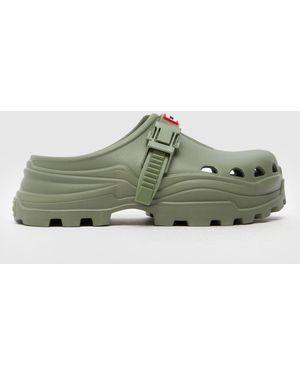HUNTER Baltic Moulded Mule Sandals - Green