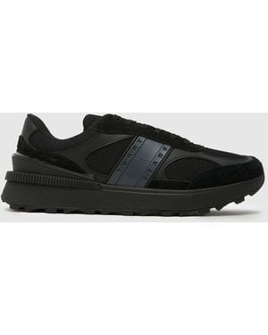 Tommy Hilfiger Technical Runner Trainers In - Black