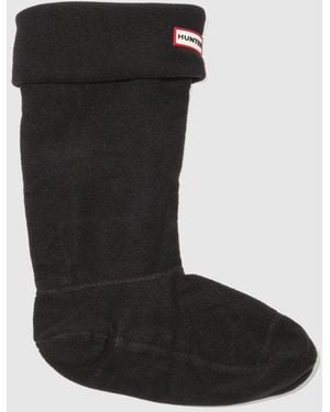 HUNTER Fleece Welly Socks - Black