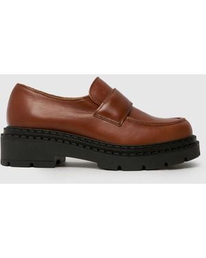 schuh Lawson Chunky Loafer Flats - Brown
