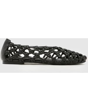 schuh Lotte Woven Ballerina Flats - Black