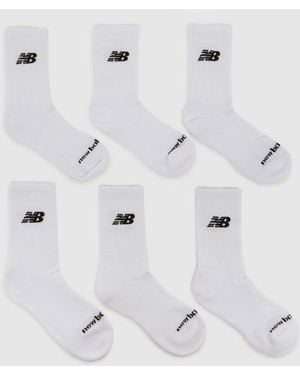 New Balance Everyday Midcalf Socks 6 Pack - White