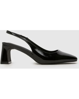 schuh Shae Slingback Court Low Heels - Black