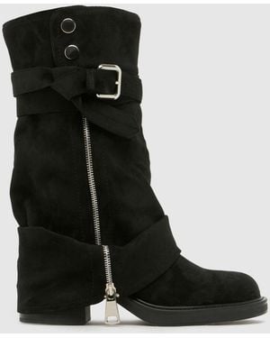 SIMMI Lowry Ruched Boots - Black
