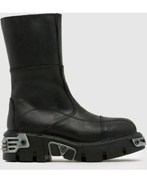 New Rock Calf Boots - Black