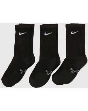 Nike Kids Crew Socks 3 Pack - Black