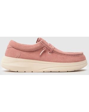 HEYDUDE Wendy Comf Suede Trainers - Pink