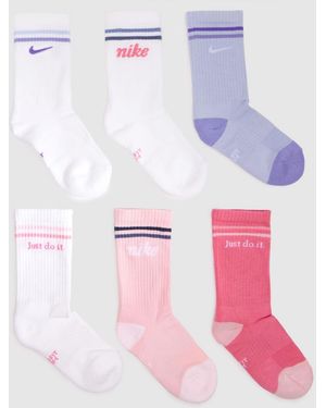 Nike Kids Cushion Crew Sock 6 Pack - Pink