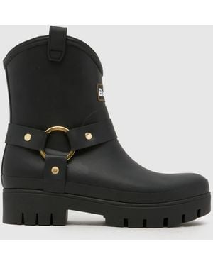 Barbour Elley Harness Wellington Boots - Black