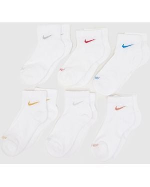 Nike Kids Everyday Ankle Socks 6 Pk - White