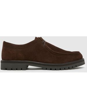 schuh Presley Suede Apron Shoes - Brown