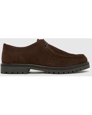 schuh Presley Suede Apron Shoes - Brown
