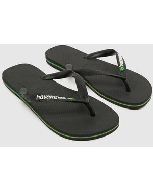 Havaianas Brasil Logo Sandals - Black
