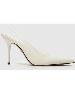 schuh Sade Heeled Slingback Court High Heels - White