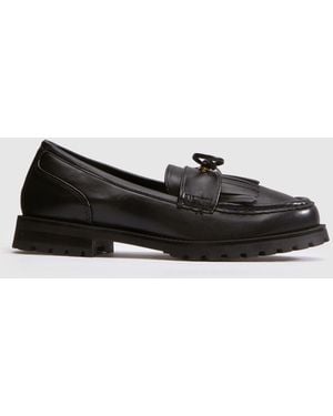 SIMMI Vine Loafer Flats - Black