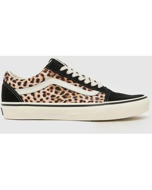 Vans Old Skool Leopard Trainers - Brown